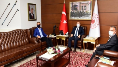 Ankara Doğa Atık Yönetim Kurulu Başkanı Emirhan Orhan ile Kültür ve Turizm Bakanlığından Hayri Çavuşoğlu Vali Mustafa Tutulmaz'a Ziyarette Bulundular
